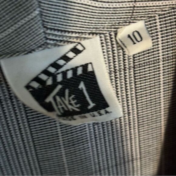 Vintage Take 1 80s Oversized Slouchy Plaid Blazer Sz 10 - Picture 4 of 5